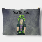 ミステリアスゴシックガールタトスグリーンハットグレグランジー アクセサリーポーチ (裏面)