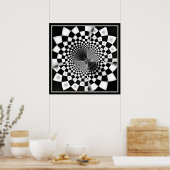 ミステリアス市松模様にな穴 ポスター (キッチン)