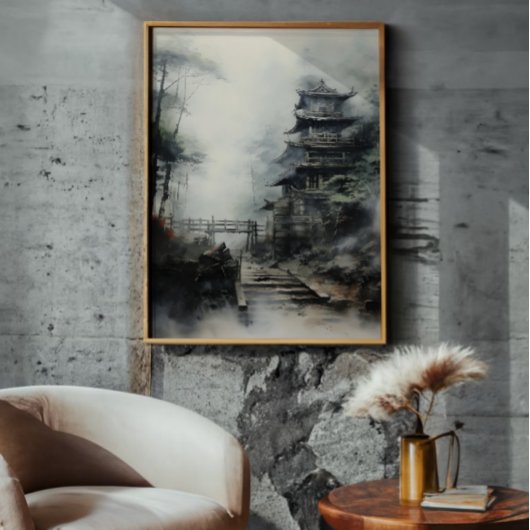 ミステリアス日本のな寺院 フォトプリント           