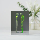 ミステリアス風変わりな緑の人々 ポストカード (スタンド正面)