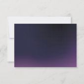 ミステリアス パープル ドリップス モダン ウェディング ディテール 招待状 (裏面)