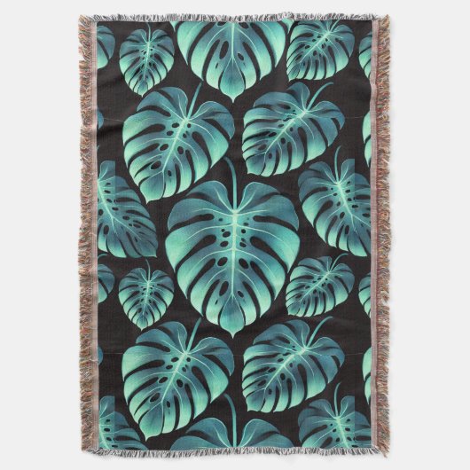 ミステリアス・モンステラ スローブランケット (正面縦)