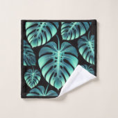 ミステリアス・モンステラ バスタオルセット (ウォッシュタオル)