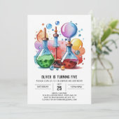 ミステリーお洒落ポーション科学者誕生日 招待状 (スタンド正面)