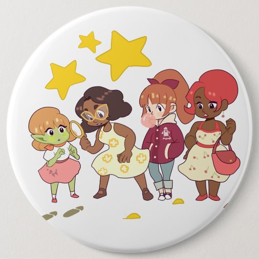 ミステリーを解決しよう 缶バッジ (正面)