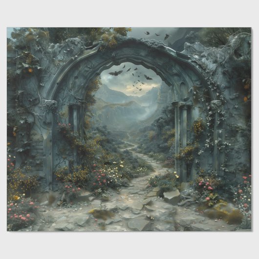 ミステリーアーチバンパイレコーレハロウィーン |ゴシック ラッピングペーパー (フラット)