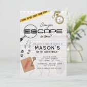 ミステリーエスケープルーム誕生日 招待状 (スタンド正面)