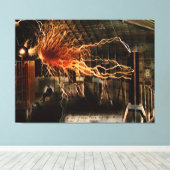 ミステリーカラーレドゥックスのニコラテスラマン キャンバスプリント (インサイチュ (ウッドフロア))