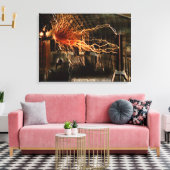 ミステリーカラーレドゥックスのニコラテスラマン キャンバスプリント (インサイチュ (リビング))