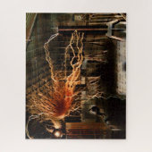 ミステリーカラーレドゥックスのニコラテスラマン ジグソーパズル (縦)