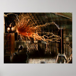 ミステリーカラーレドゥックスのニコラテスラマン ポスター