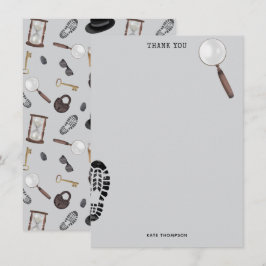 ミステリーキッズ シークレットエージェント スパイ デtective テーマ サンキューカード