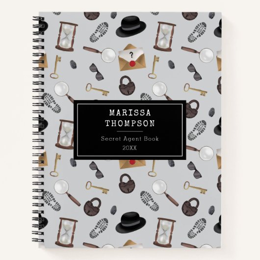 ミステリーキッズ シークレットエージェント スパイ デtective テーマ ノートブック (正面)