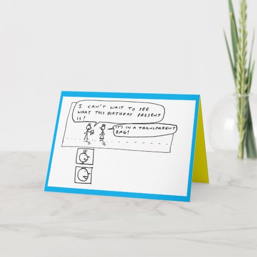 ミステリーギフト驚きの誕生日の漫画のジョーク シーズンカード (正面)