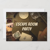 ミステリーゲーム脱出ゲームパーティー 誕生日招待状 招待状 (正面)