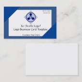 ミステリーサークルの青い円のロゴ 名刺 (正面/裏面)