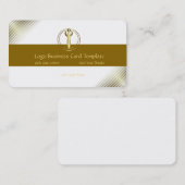 ミステリーサークルアート – 金ゴールド女性霊気ロゴ 名刺 (正面/裏面)