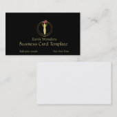 ミステリーサークルアート – Ruby金ゴールドロゴ 名刺 (正面/裏面)