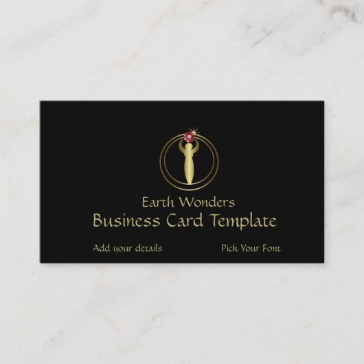 ミステリーサークルアート – Ruby金ゴールドロゴ 名刺 (正面)