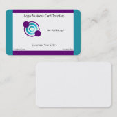 ミステリーサークルデザイン-ティール(緑がかった色)サークルのロゴ 名刺 (正面/裏面)