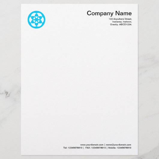 ミステリーサークル記号 – スカイブルー レターヘッド (正面)