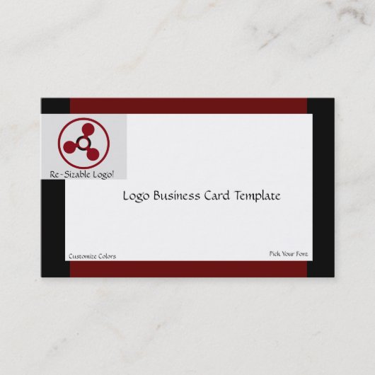 ミステリーサークル赤い円のロゴ 名刺 (正面)