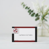 ミステリーサークル赤い円のロゴ 名刺 (スタンド正面)