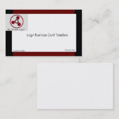 ミステリーサークル赤い円のロゴ 名刺 (正面/裏面)