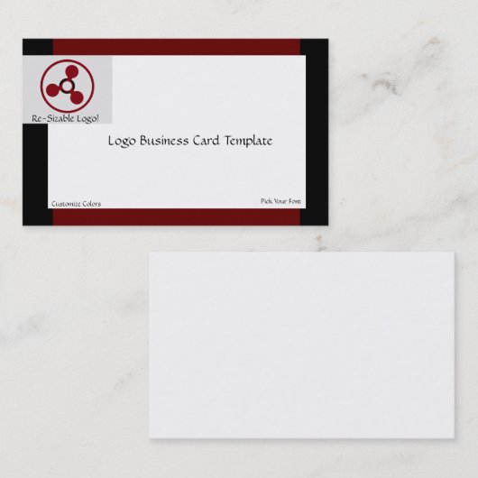 ミステリーサークル赤い円のロゴ 名刺 (正面/裏面)