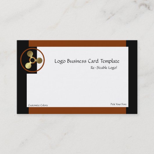 ミステリーサークル金ゴールド円のロゴ 名刺 (正面)