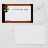 ミステリーサークル金ゴールド円のロゴ 名刺 (正面/裏面)