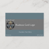 ミステリーサークル – 惑星三日月の月のロゴ 名刺 (正面)