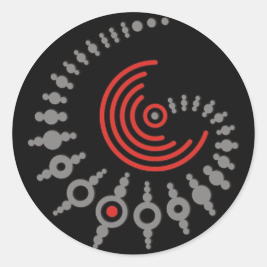 ミステリーサークル |黒 ラウンドシール (正面)