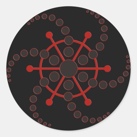 ミステリーサークルVII |黒 ラウンドシール (正面)