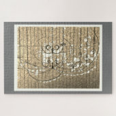 ミステリーシャンデリア社交ダンスセピアイラストレーション ジグソーパズル (横)