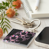 ミステリーハートフラクタル キーホルダー (正面右)