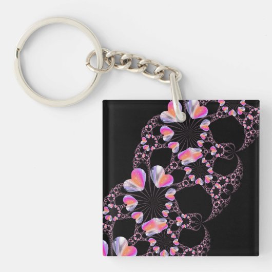 ミステリーハートフラクタル キーホルダー (正面)