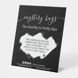 ミステリーバッグドッググルーミングビジネステーブルシンボルや象徴 台座サイン