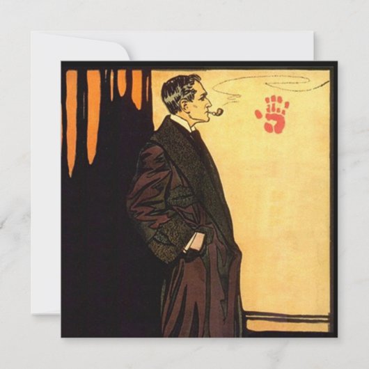 ミステリーパーティーの招待の~SUPERの探偵 招待状 (正面)