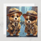 ミステリーパーティーパップス（言葉のないカバー） 招待状 (正面/裏面)