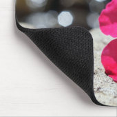 ミステリーピンクの花 マウスパッド (コーナー)