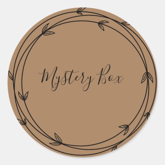 ミステリーボックスサプライズクラシックラウンドステッカー ラウンドシール (正面)