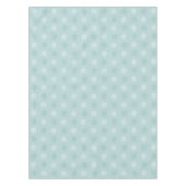 ミステリーライトブルーのクリスマススノーフレーク テーブルクロス (正面)