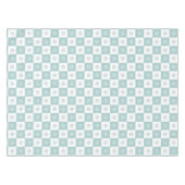 ミステリーライトブルー&ホワイトのクリスマススノーフレーク テーブルクロス (正面(横))