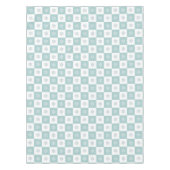 ミステリーライトブルー&ホワイトのクリスマススノーフレーク テーブルクロス (正面)