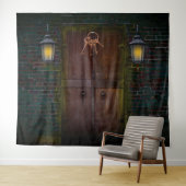 ミステリールームエスケープドアパーティー背景 タペストリー (インサイチュ(横))