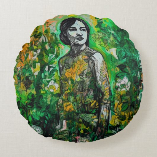 ミステリーレディ ラウンドクッション (正面)