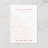 ミステリーローズブーケピンクフローライヤリングディスプレイ 名刺 (正面)