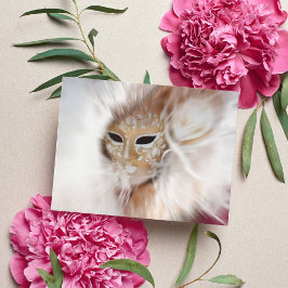 ミステリーヴェネツィアカーニバルマスク葉書の女性 ポストカード