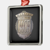 ミステリー場合ファイル メタルオーナメント (左)